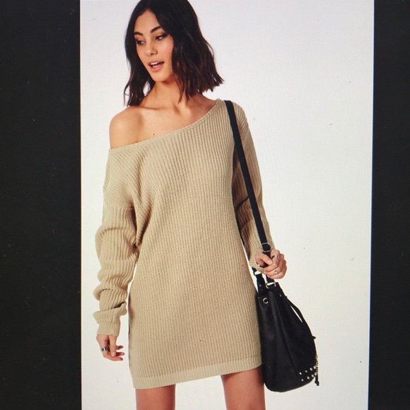 Shoulder Knitted Jumper Dress | Poshmark